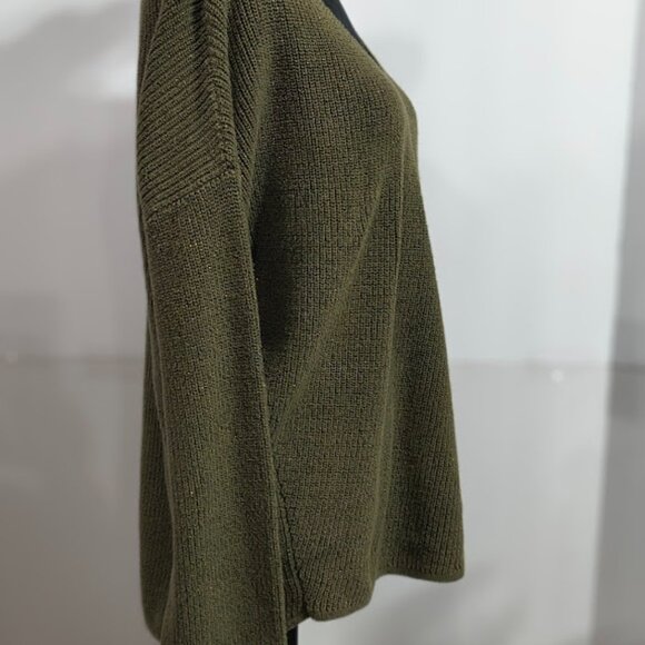 A.N.A. A New Approach Hunter Green / Gold Specks Women's Sweater XXL - Picture 4 of 8